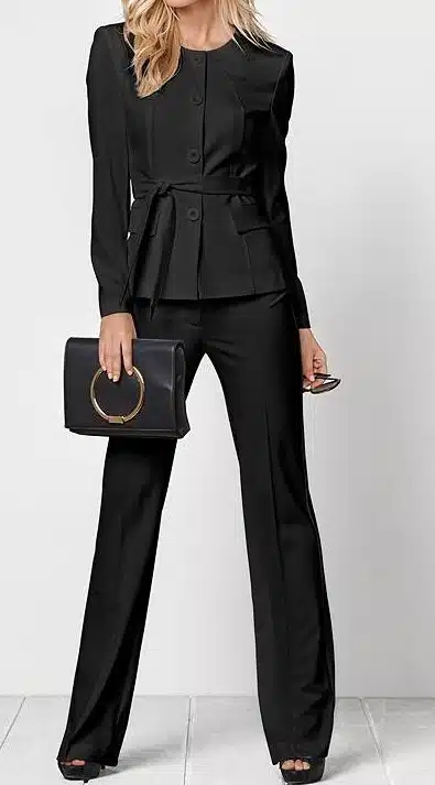 Belted Pant Suit Set