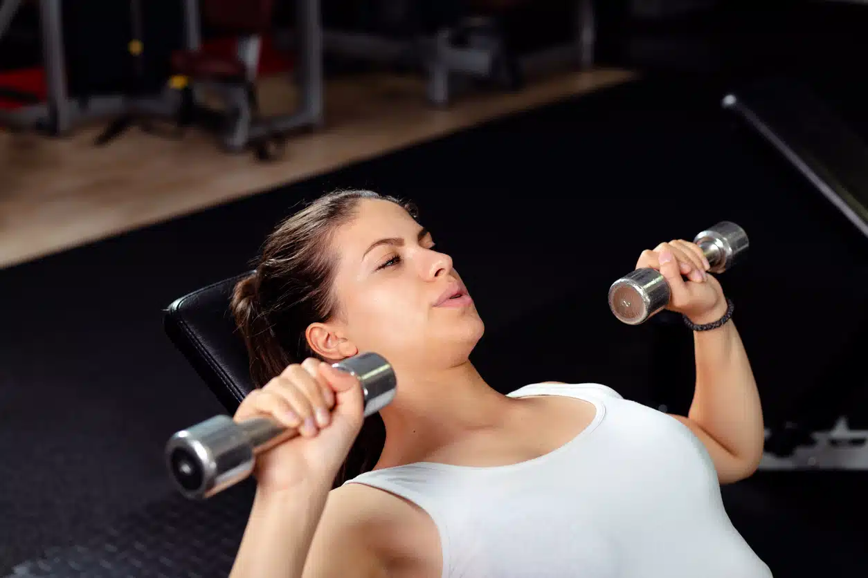 Dumbbell press exercises for triceps, arm exercises