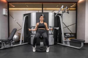 Cable Machine, woman working out
