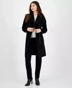 Michael Kors Women's Asymmetric Belted Wrap Coat