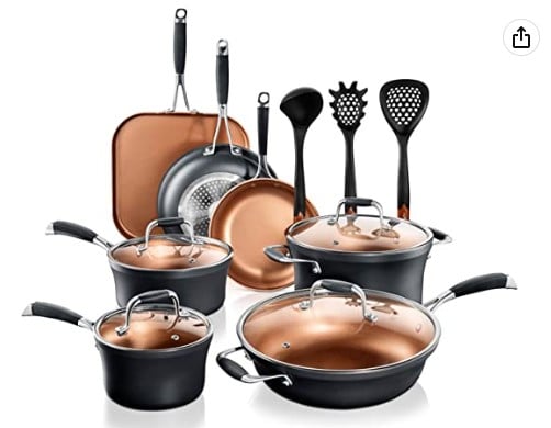 NutriChef Stackable Pots and Pans Set