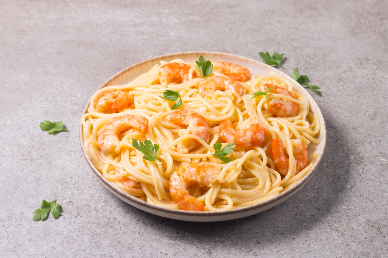 angel hair pasta with shrimp and sherry cream sauce