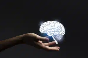 Neurologist, hand holding a brain, brain health