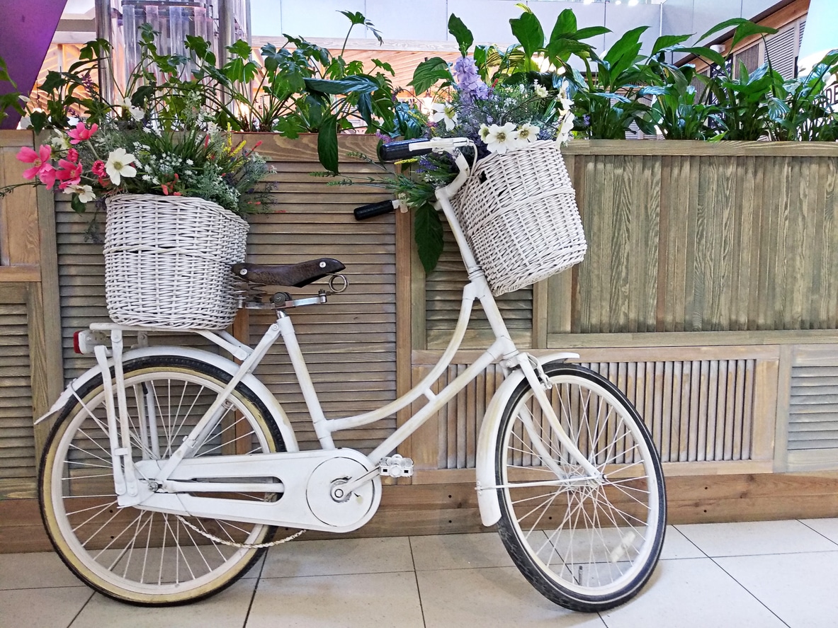 Woman's bicycle with flowers