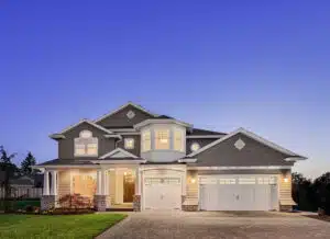 Facade of newly constructed home