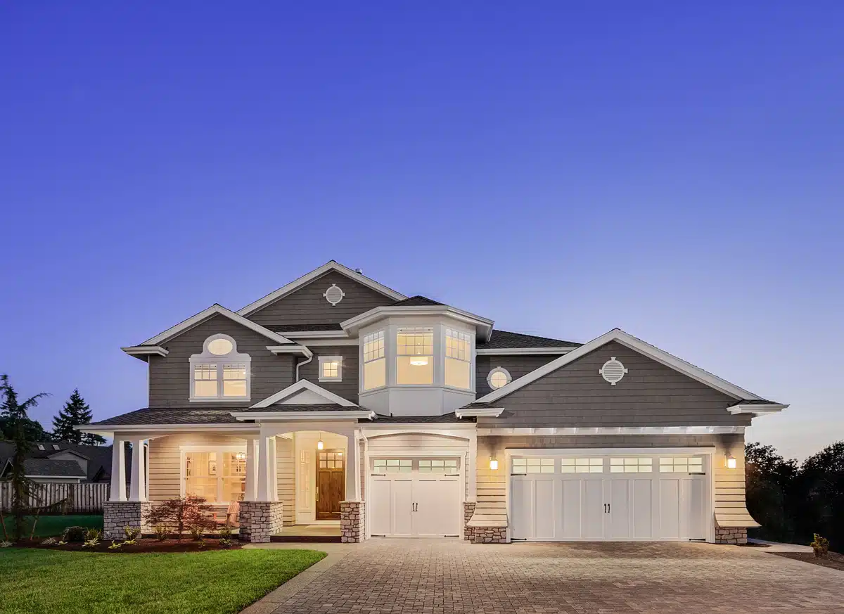 Facade of newly constructed home