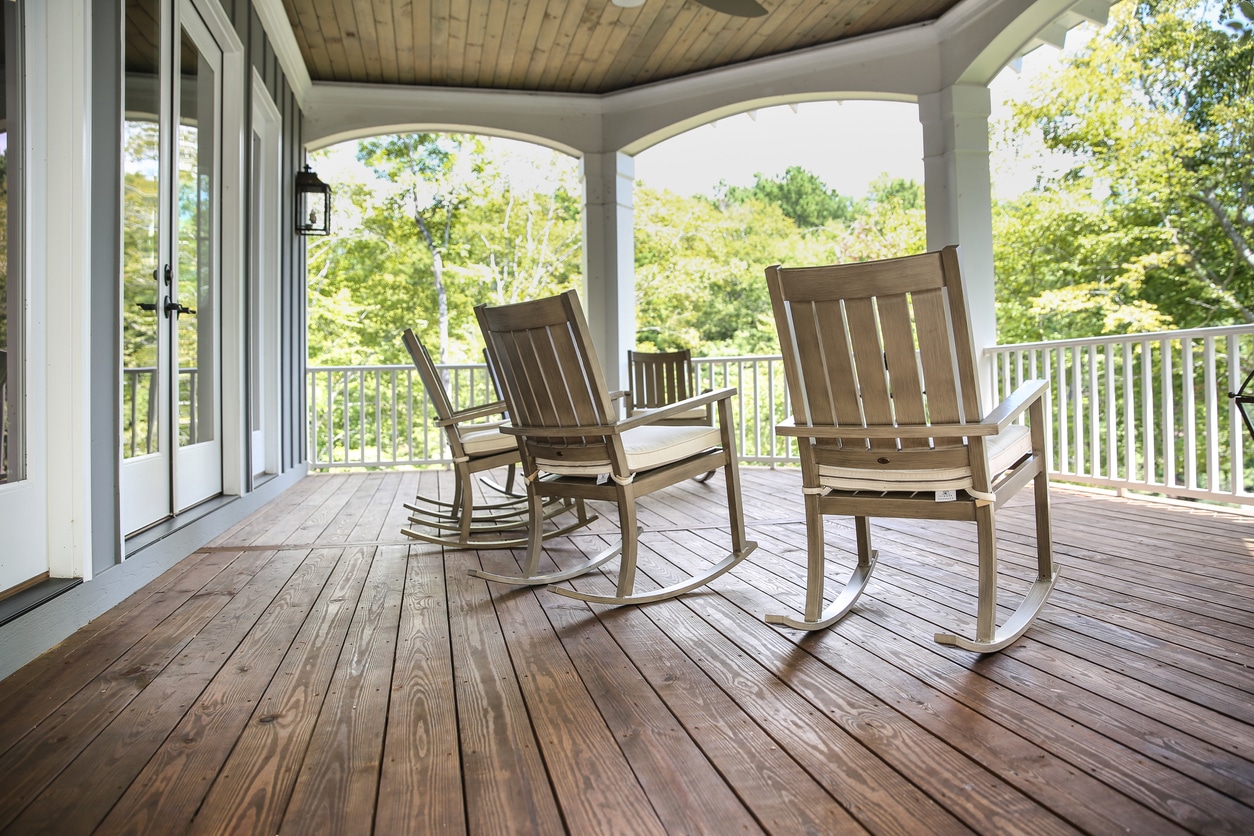 Rocking chairs on front porch