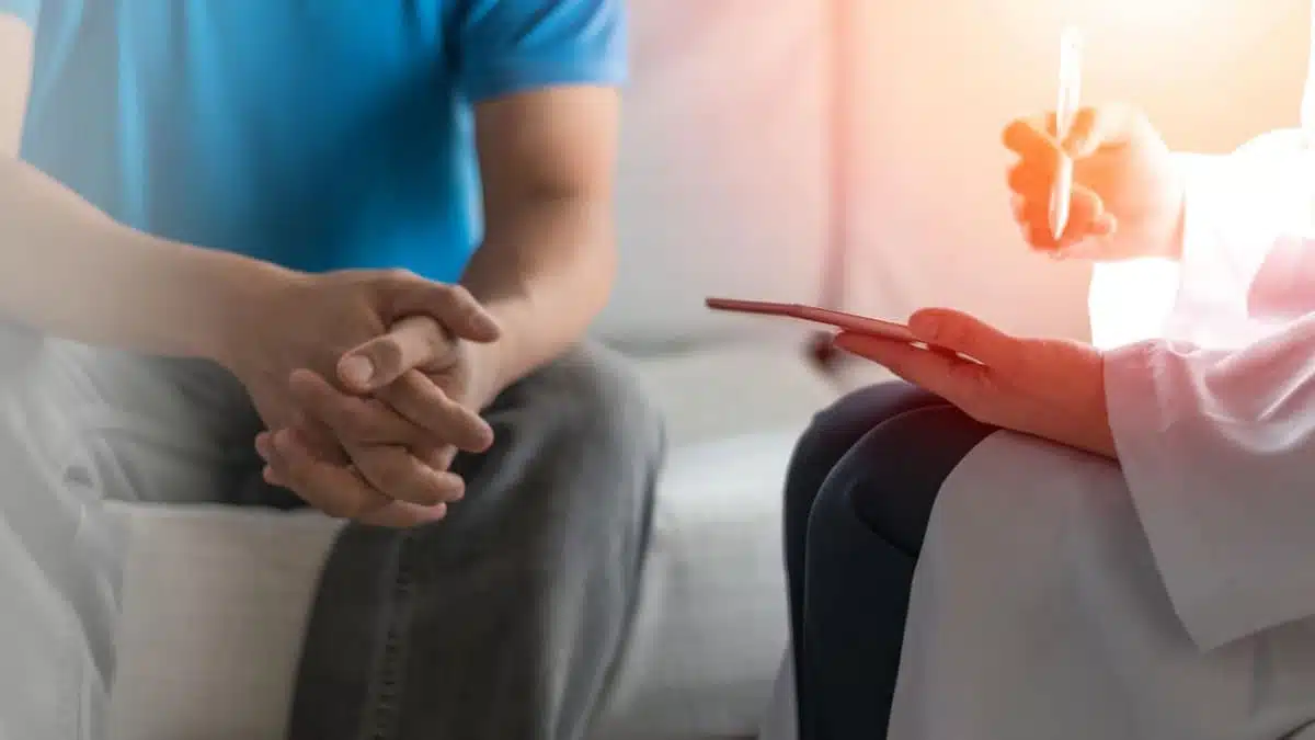Man seeing a doctor