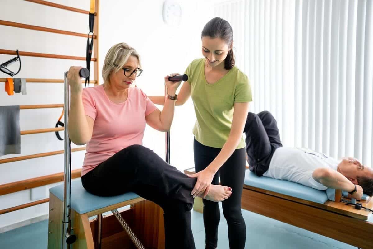 Pilates with an instructor