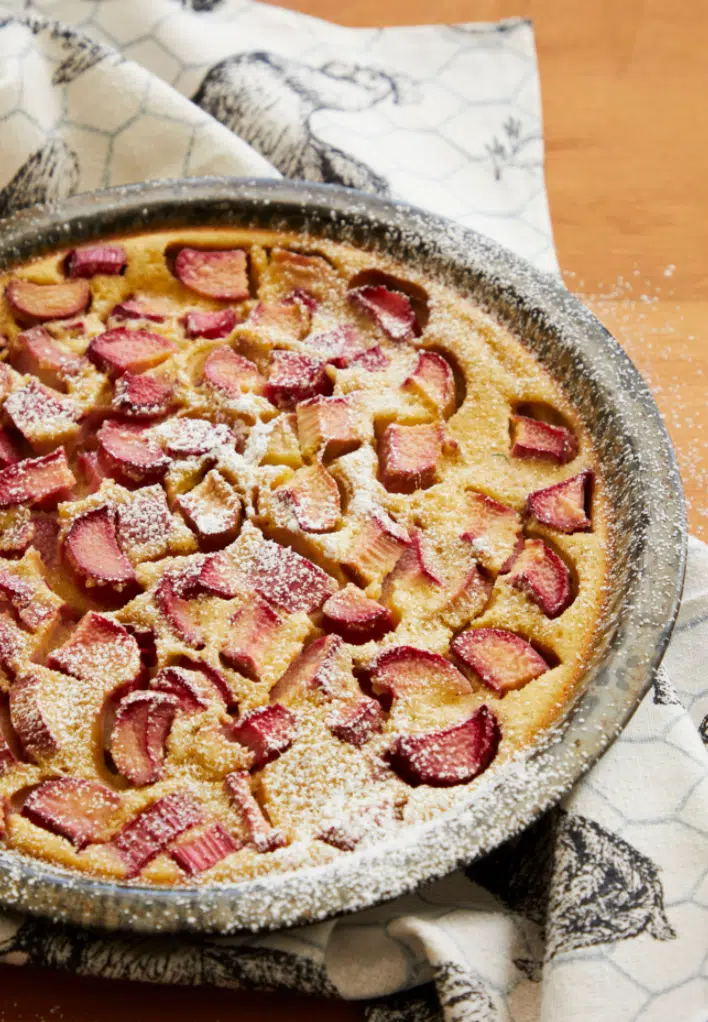 Rhubarb-Clafoutis-lisa-steele-fresh-eggs