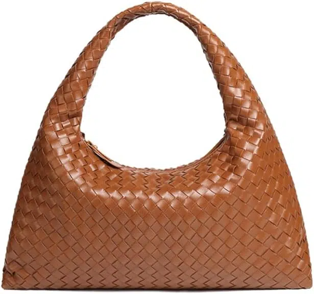 Woven Leather Hobo Bag