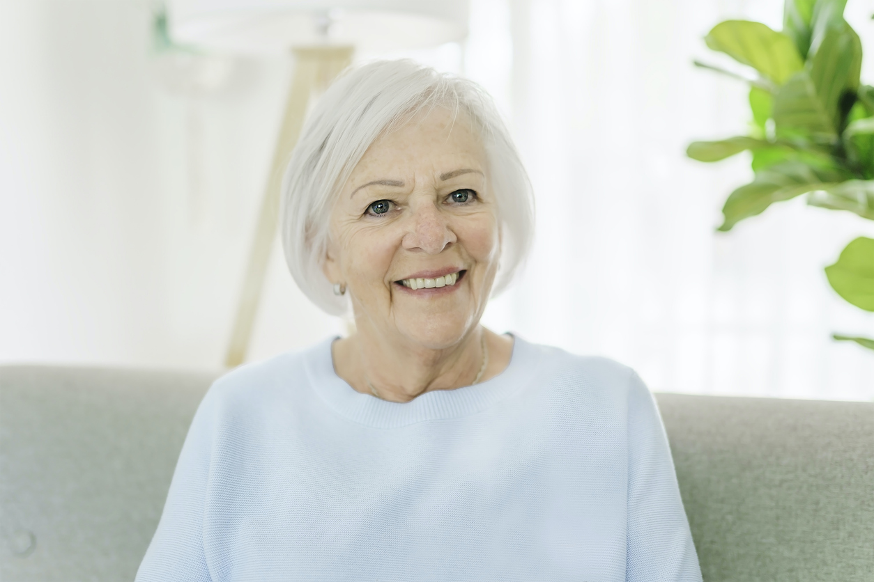 gray hair, blunt bob hairstyle