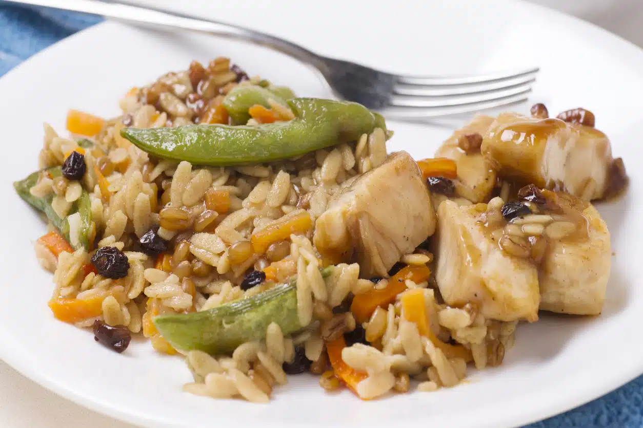 Chicken with rice and vegetables
