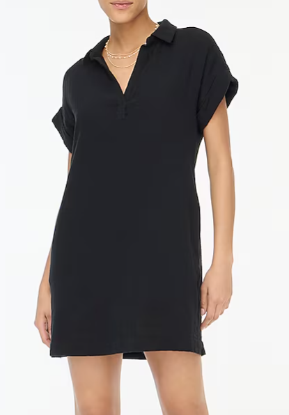 J.Crew Factory Short-sleeve gauze popover dress (3 colors) $49.50-$59.50 (was $98)