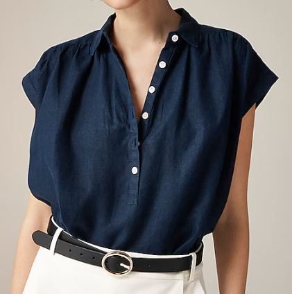 J.Crew New Capitaine Shirt in Irish Linen (8 colors), $56.50 (was $98)