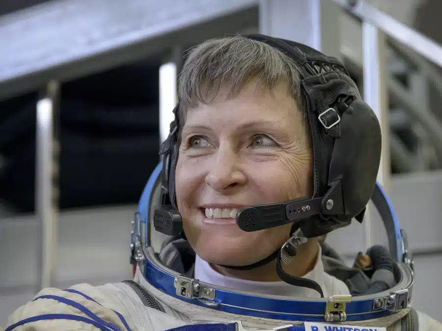 Peggy Whitson in space