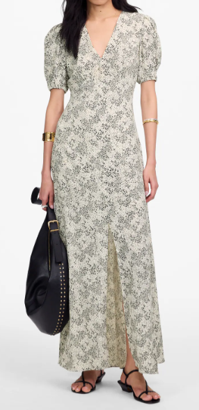 Puff-Sleeve V-Neck Midi Dress in Floral, $129.99 (was $158), plus an extra 30% off with code SUMMERTIME