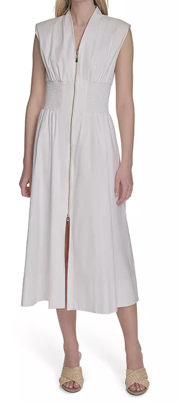 Vince Camuto Women's Cotton Zip-Front Midi Dress (3 colors) $158