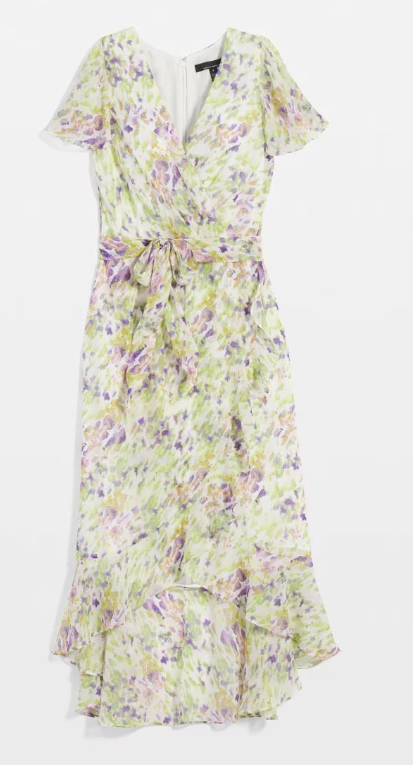 WHBM Short Sleeve Flutter Wrap Midi Dress $69.99 (was $180)