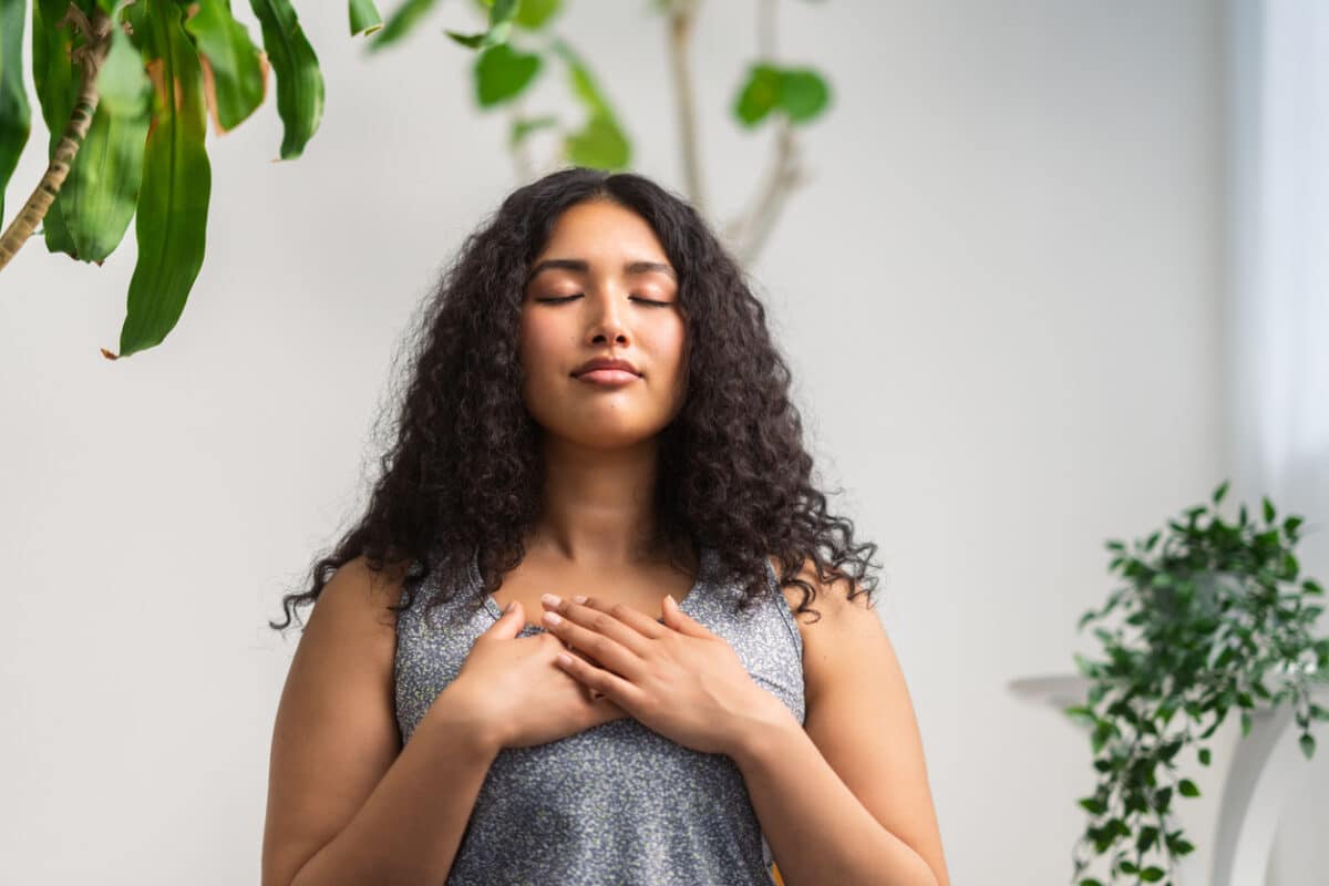 Deep breathing, calm