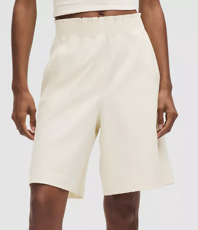 Lululemon Stretch Woven Ruffle-Waist High-Rise Shorts, (2 colors) $78