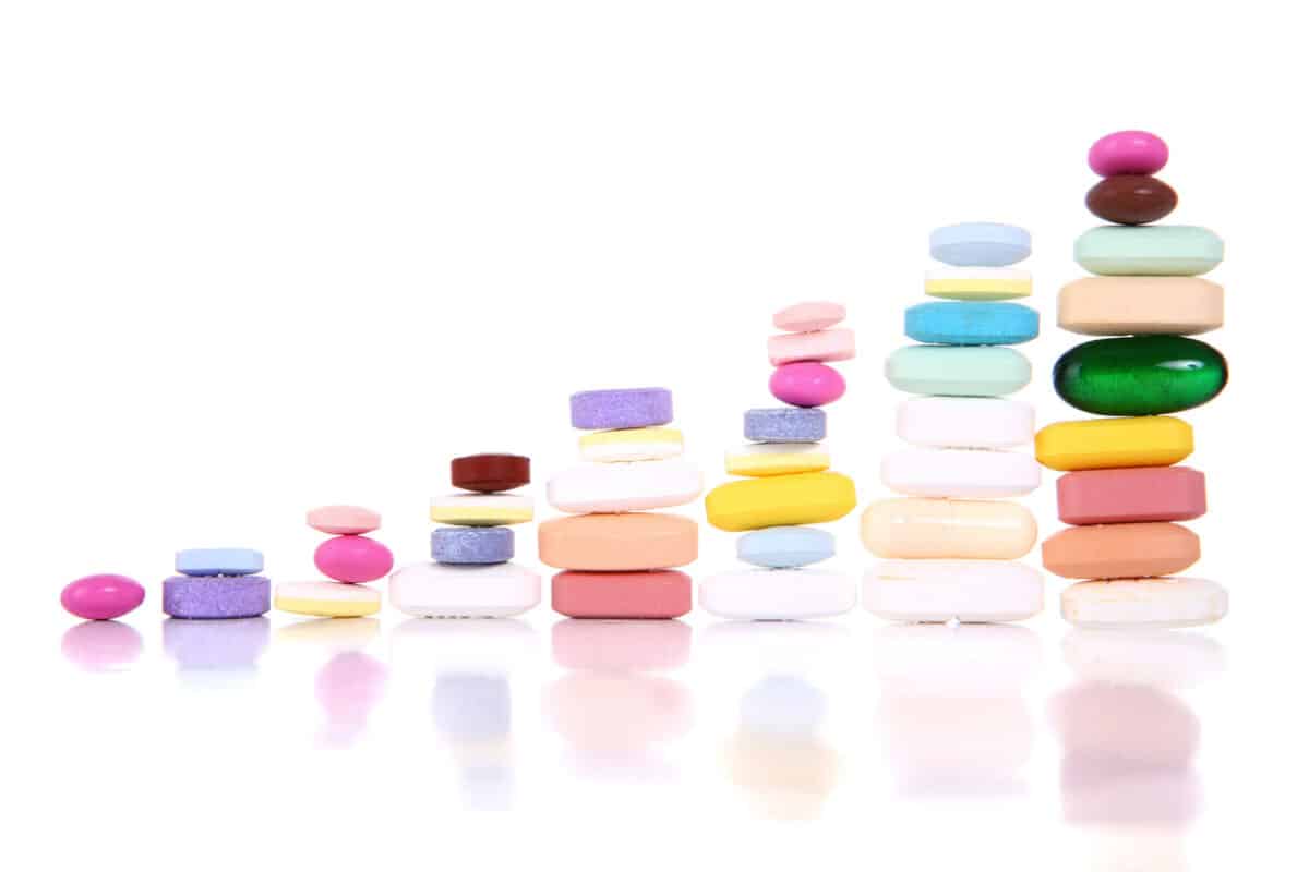 Stacks of pills