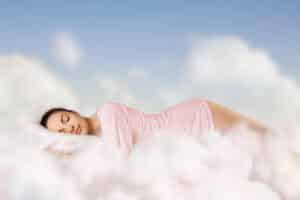 sleeping in the clouds, cloud bed