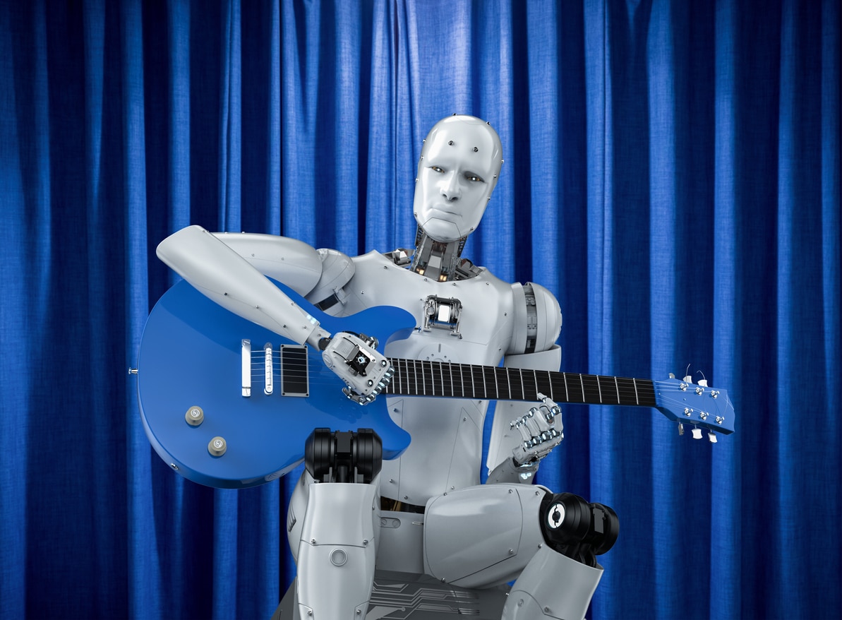 Robot playing the guitar, AI And music