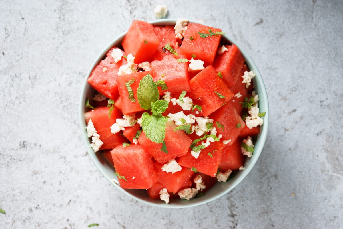 Watermelon feta salad