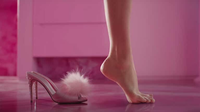 Barbie's shoes and foot
