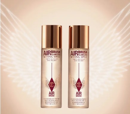 Charlotte Tilbury Airbrush Flawless Finish Setting Spray Duo $76 Value Sale $52