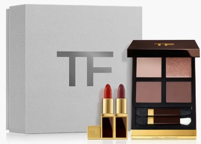 TOM FORD Classics Eye Color Quad & Lip Color Mini Deluxe Gift Set $129 Value Sale $75