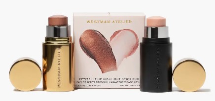 Westman Atelier Petite Lit Up Highlight Stick Duo $52 Value Sale $40