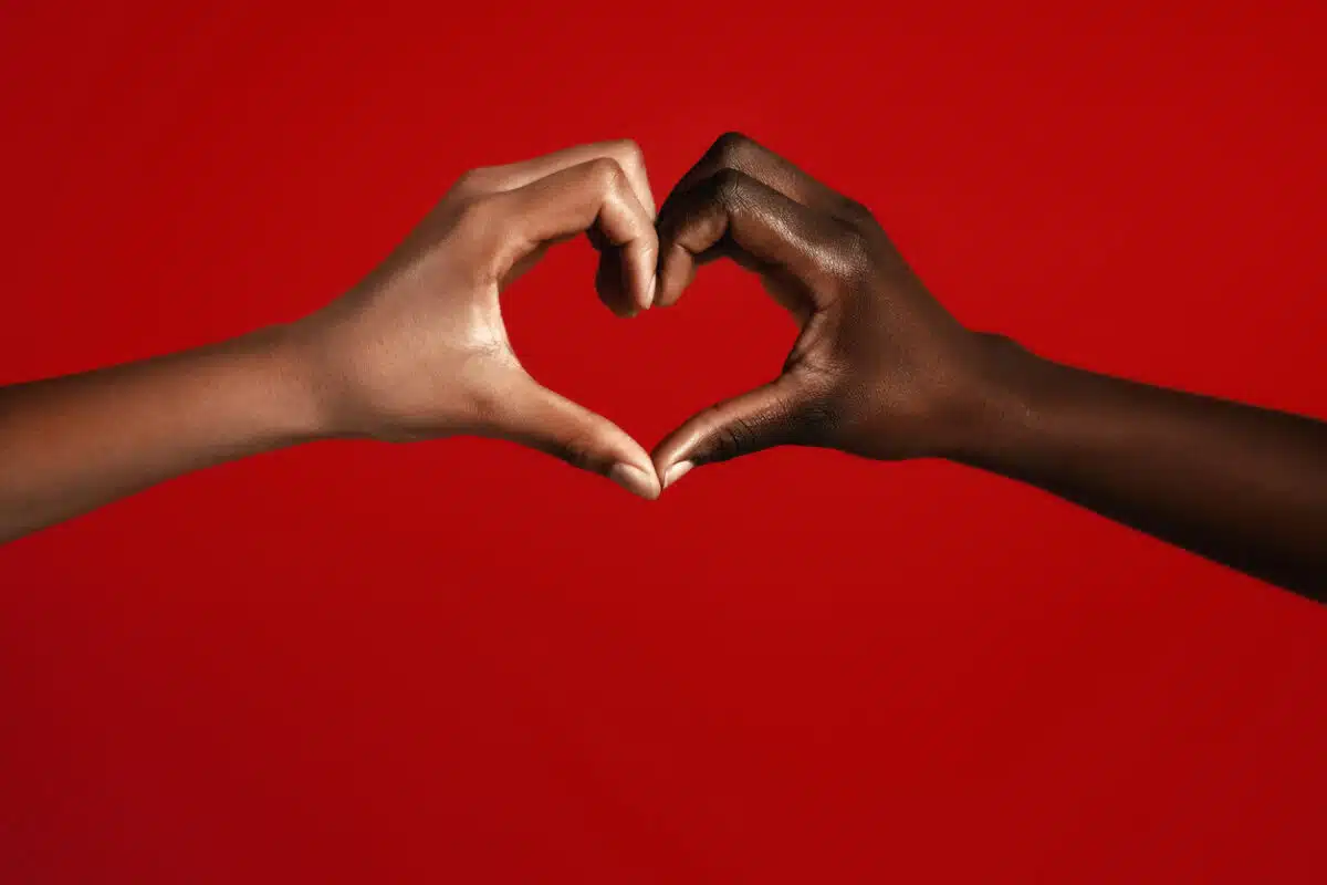 Love, hands making a heart