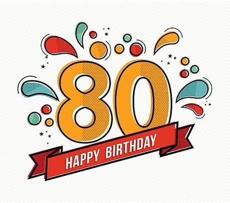 80th birthday graphic