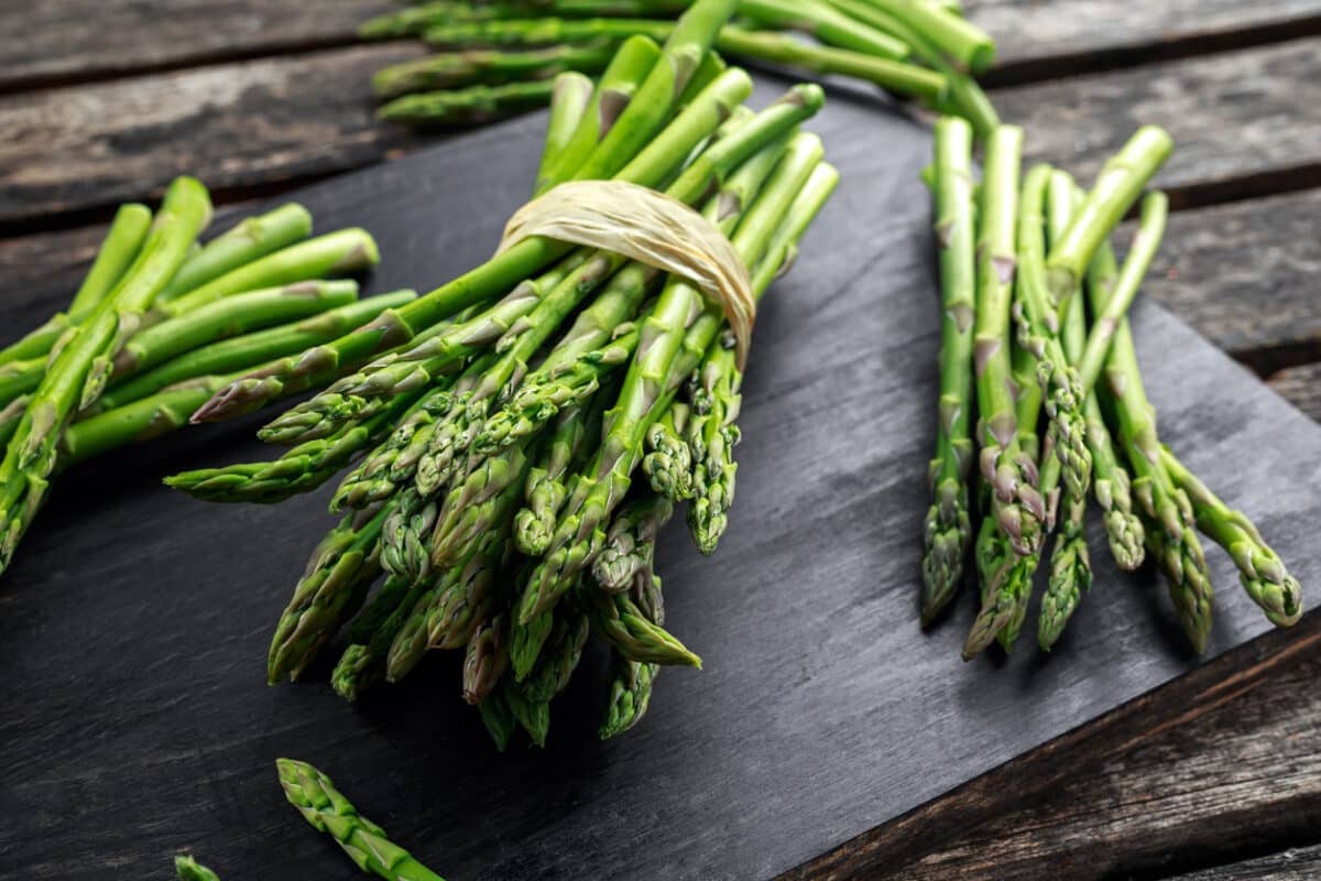 Fresh raw green Asparagus