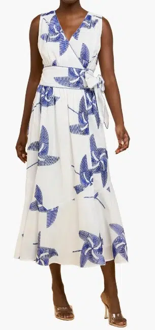 CIEBON Kaiden Embroidered Tie Belt Maxi Wrap (2 colors), $159