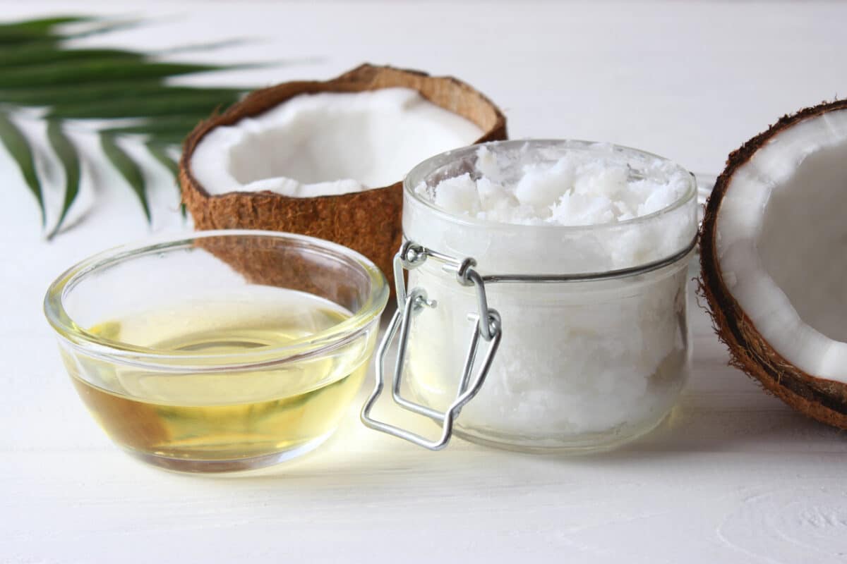 Coconut oil and organic ingredients in skincare and hair products