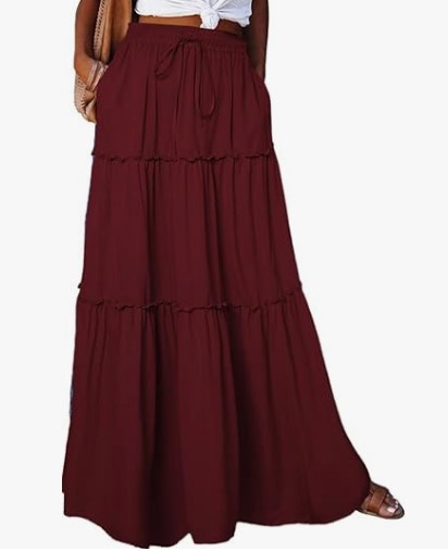 EARKOHA Womens Casual Paisley Print Long Maxi Skirt (29 colors), $32.98