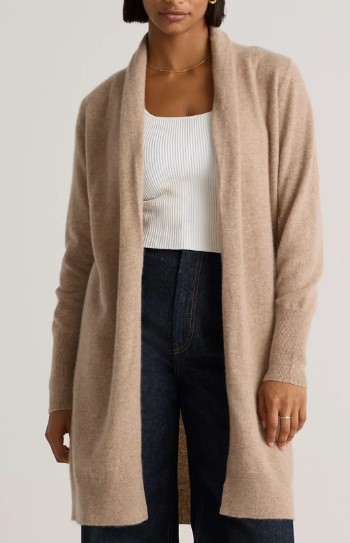 Quince Cashmere Duster Cardigan Sweater (5 colors), $109.90 (was $199)