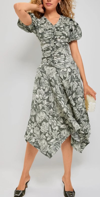 Tuckernuck Moon River Green Multi Midi Dress, $114