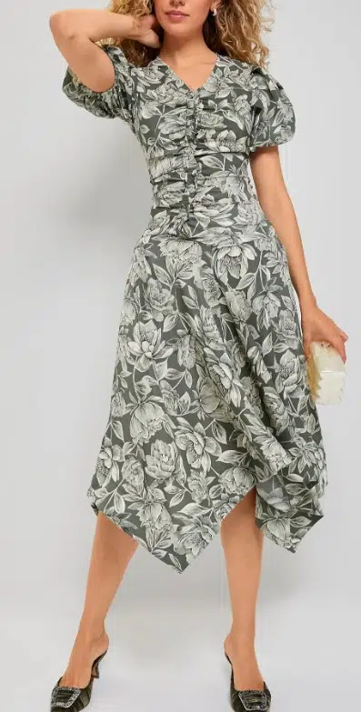 Tuckernuck Moon River Green Multi Midi Dress, $114