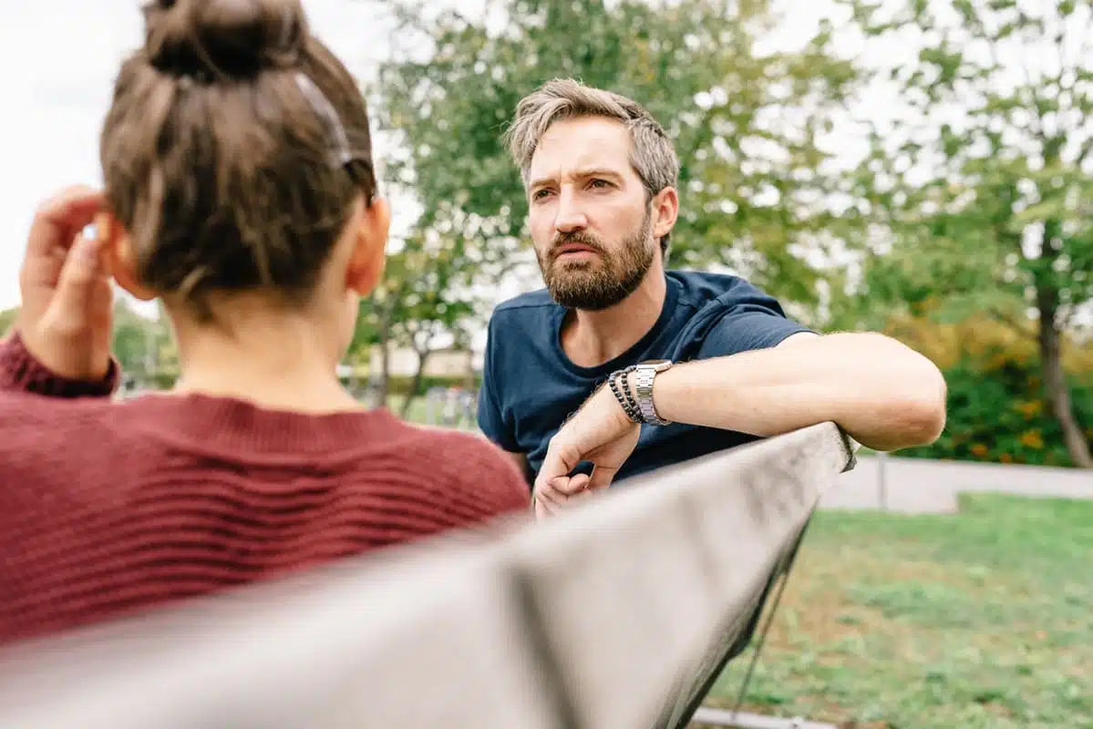 couple chatting