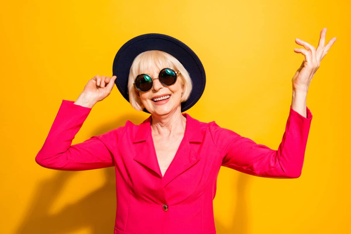 Colorful clothes, color of the year, magenta coat