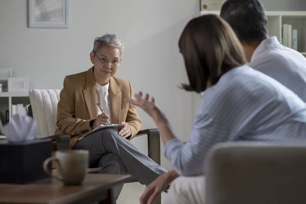 Couple in counseling session
