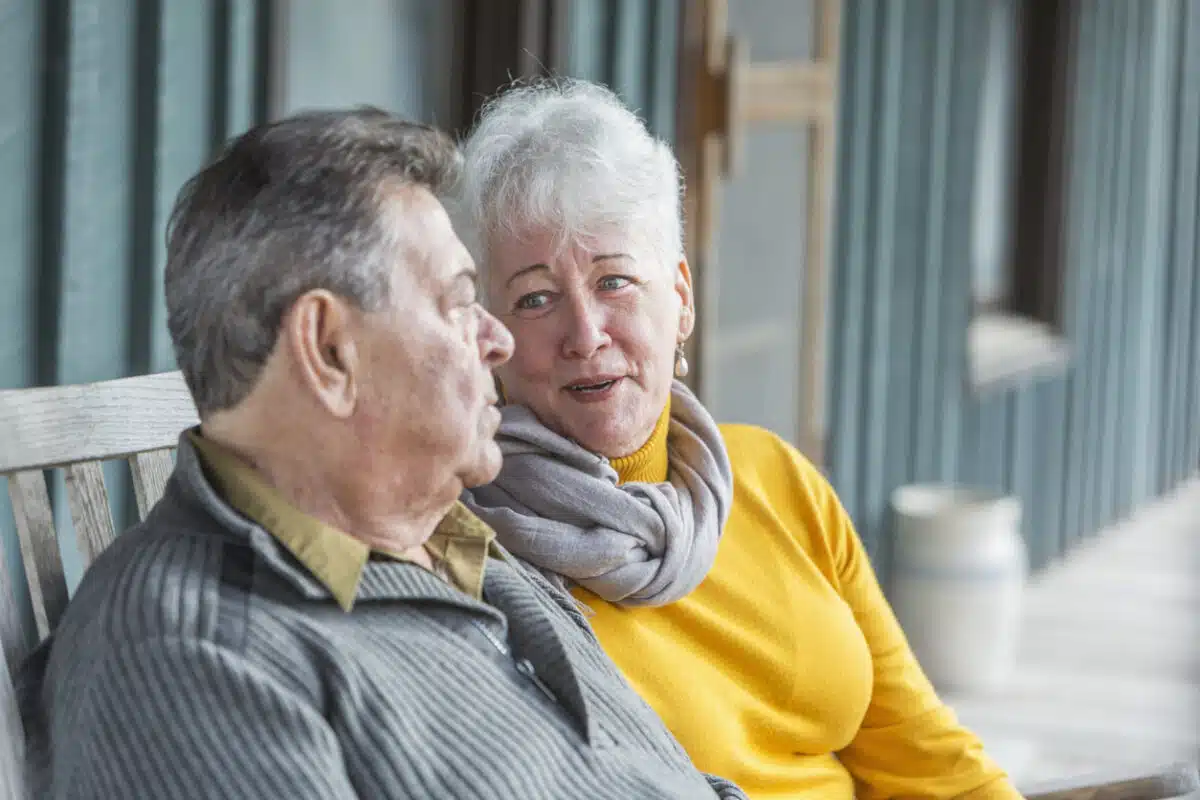 Couple having a conversation