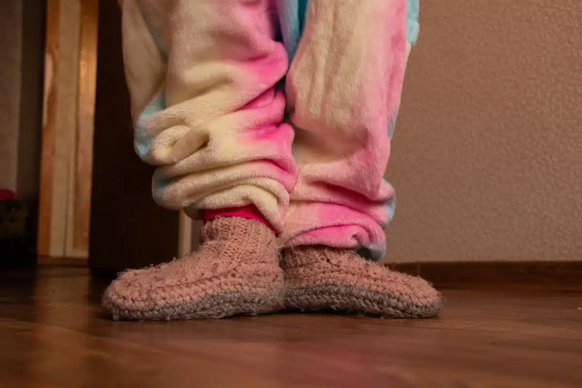 feet in slippers
