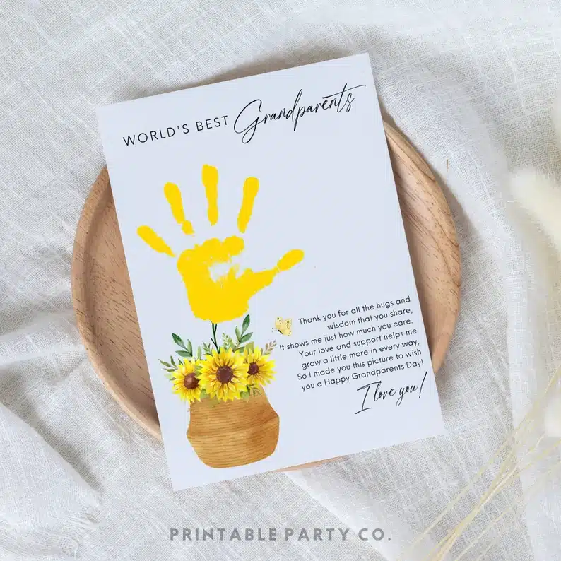 Grandparents Day Handprint Art Craft, $3.50+