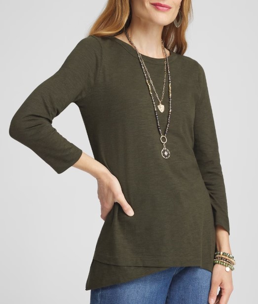 Chico 3-4 Sleeve Overlap Tunic (3 colors), $37.13 (was $49.50)