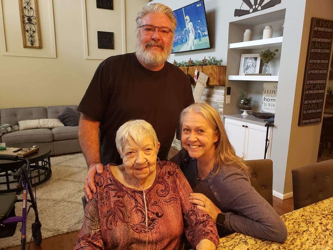 Diana Rowe with her mother in law, Maralene